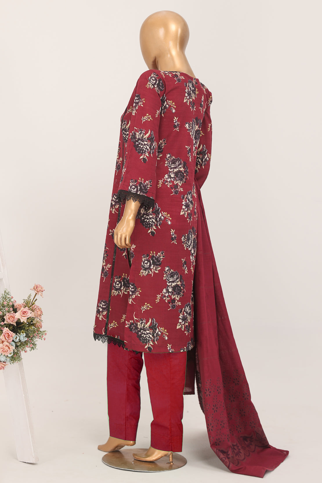 3 Piece - Digitaly Printed Khaddar - D106