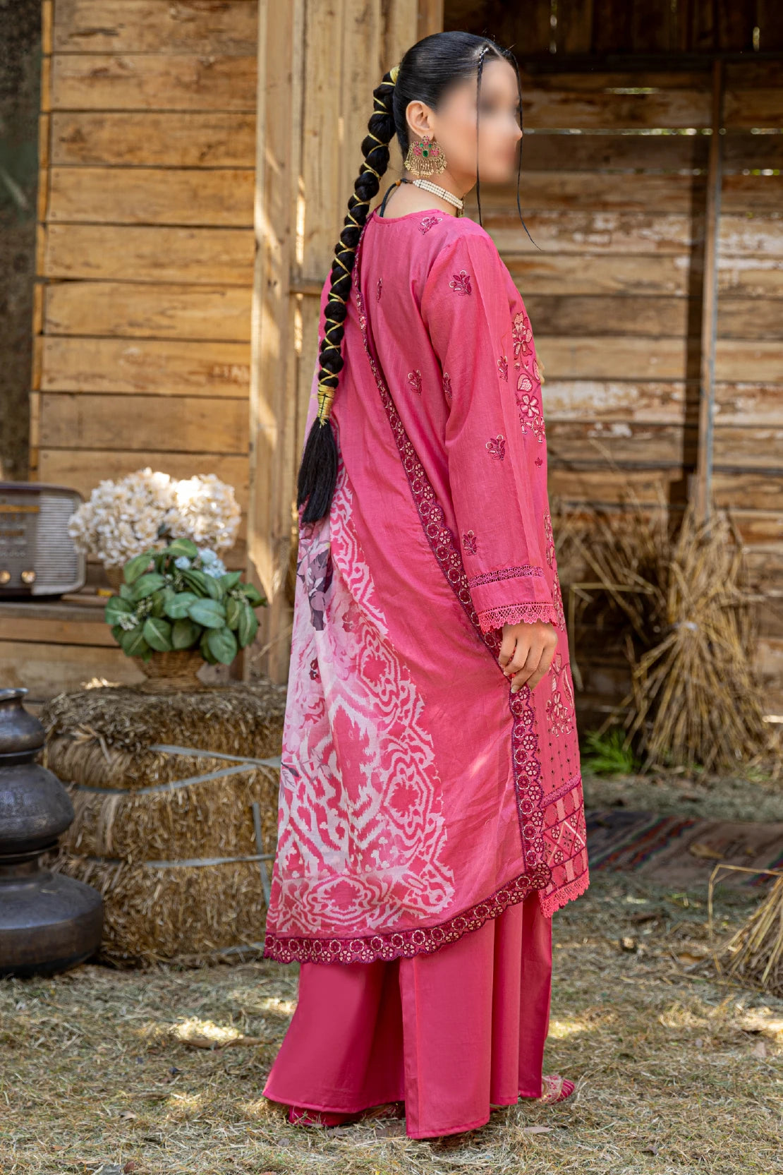 3 Piece - Embroidered Lawn - Andaz 101