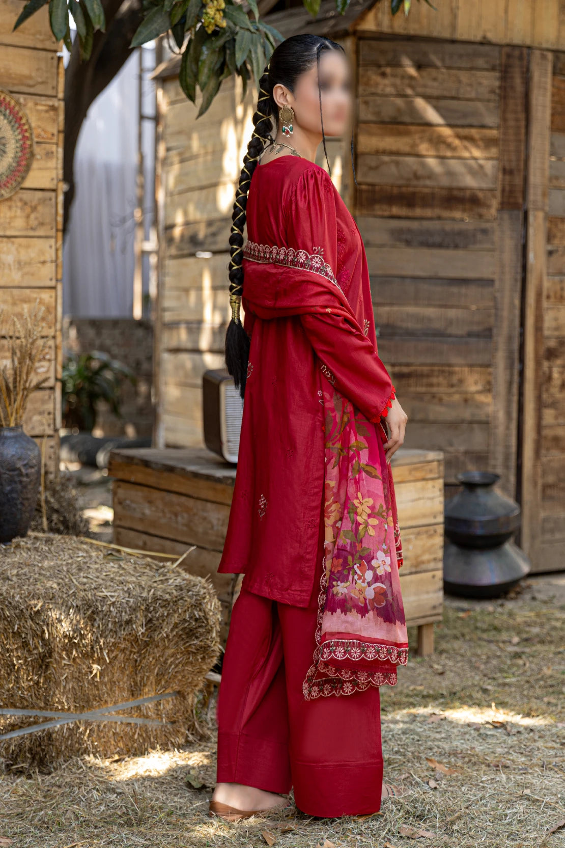 3 Piece - Embroidered Lawn - Andaz 106