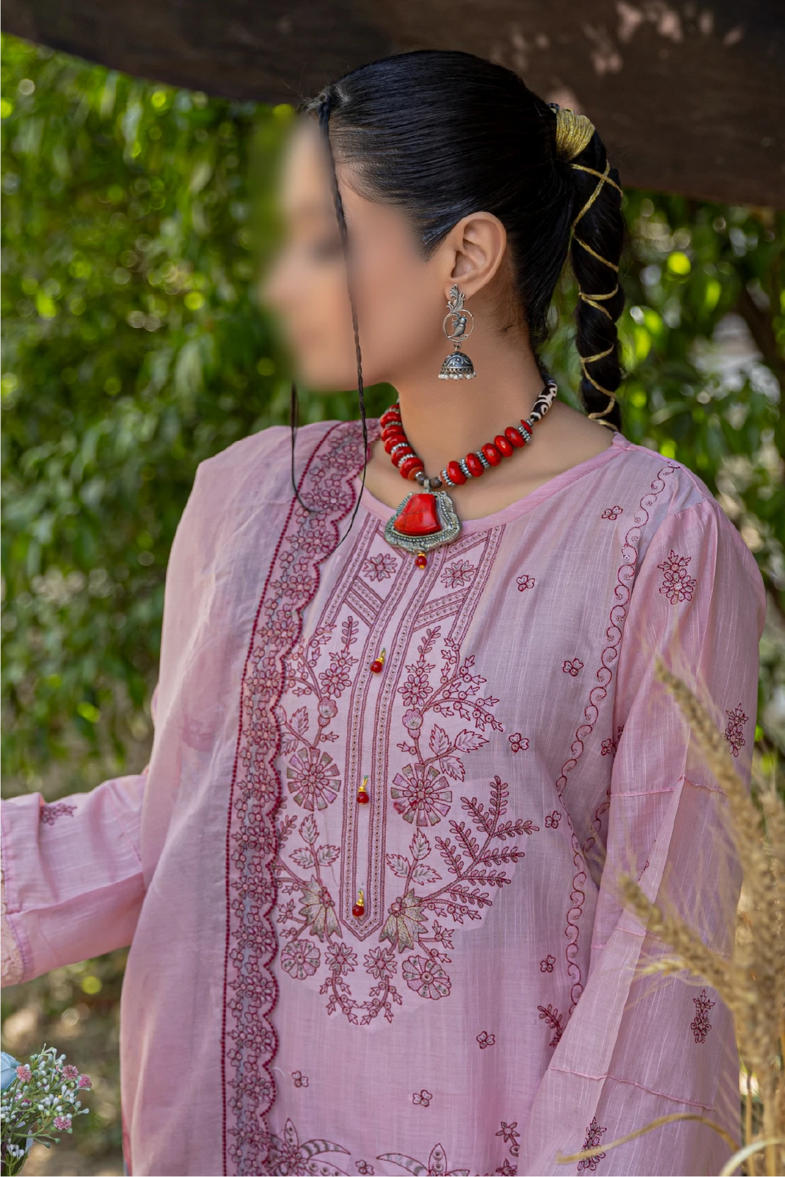 3 Piece - Embroidered Lawn - Andaz 109