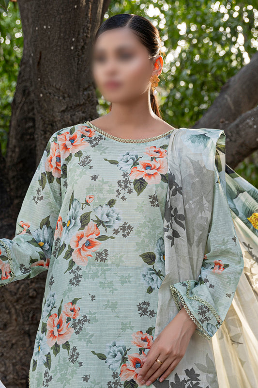 3 Piece - Embroidered Lawn  - Bloom 508
