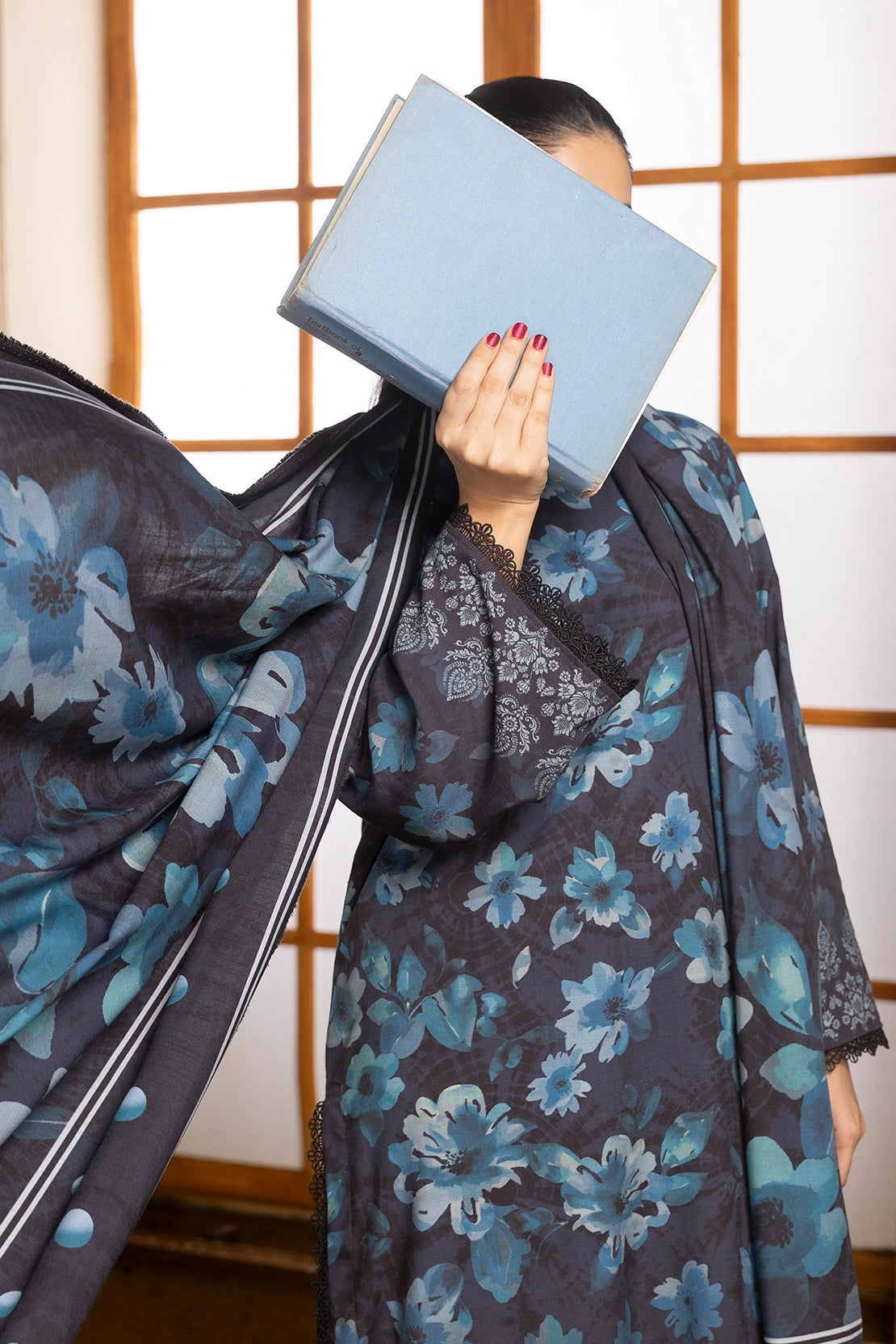 3 Piece - Digitally Printed Linen Slub - WD410