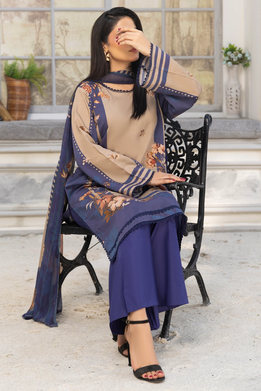 3 Piece - Digitally Printed Viscose - WD504