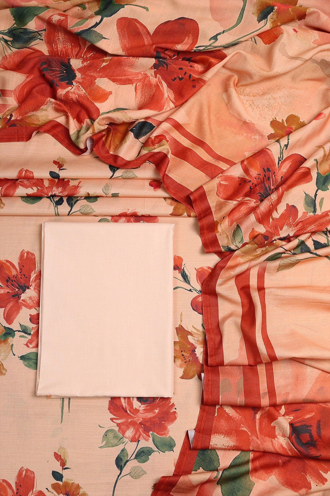 3 Piece - Digitally Printed Dhanak - WD108