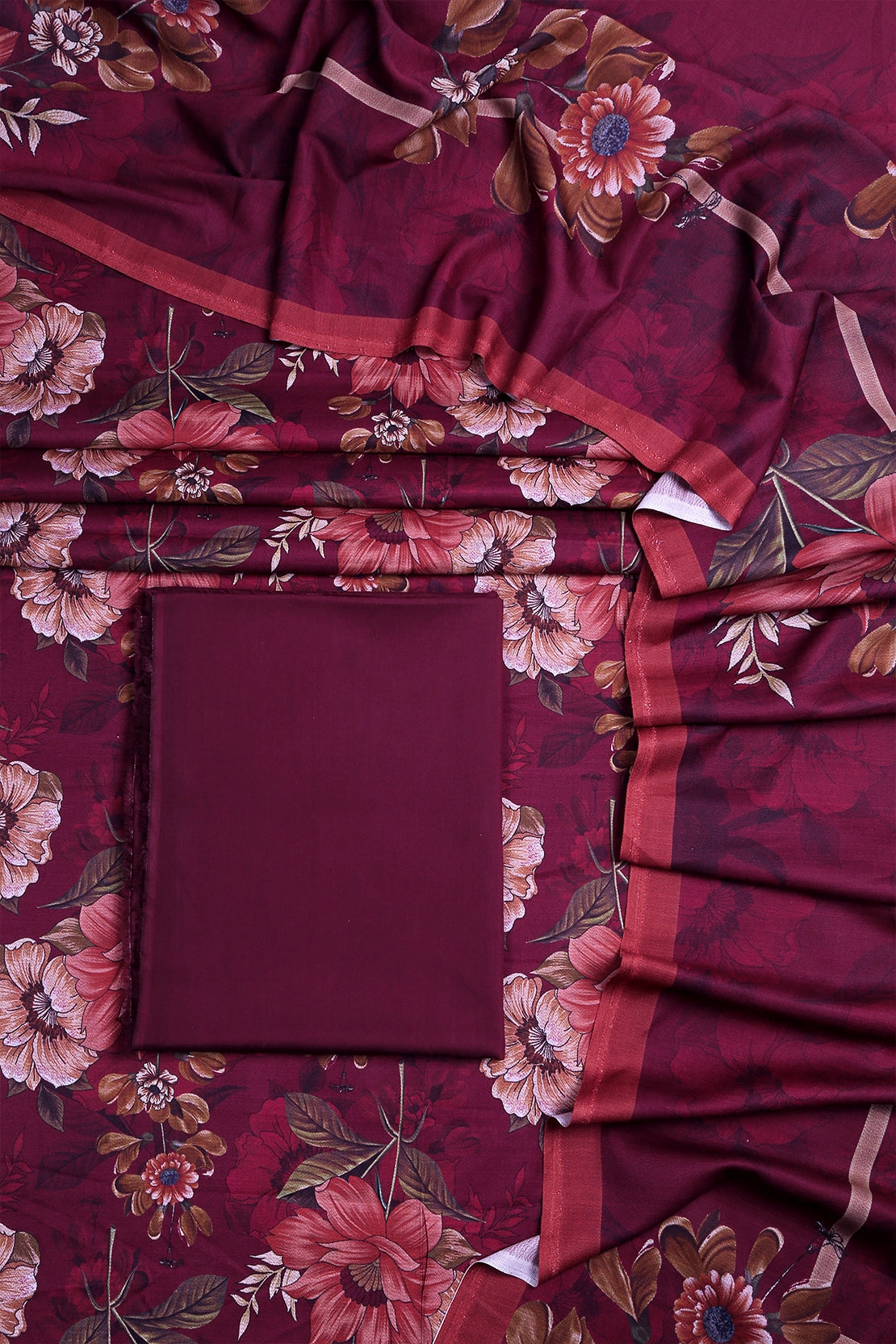 3 Piece - Digitally Printed Dhanak - WD109