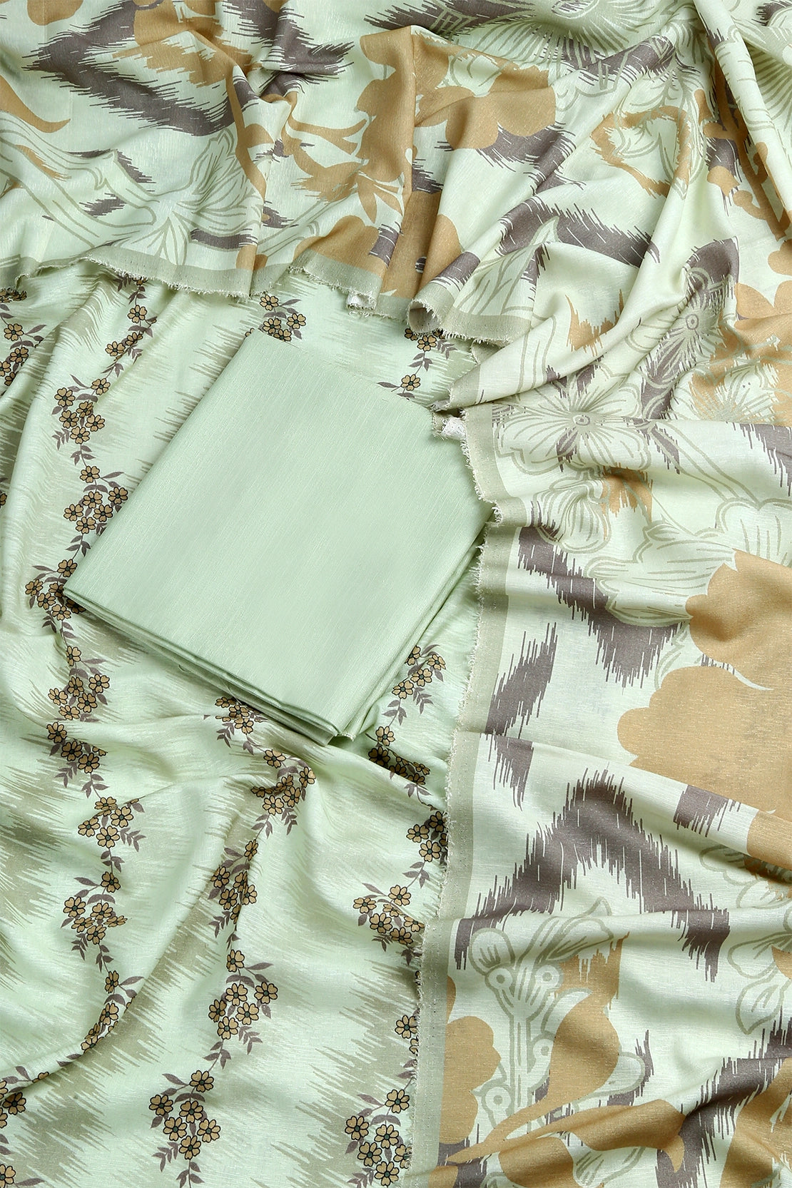 3 Piece - Digitally Printed Silk Karandi - WD1701