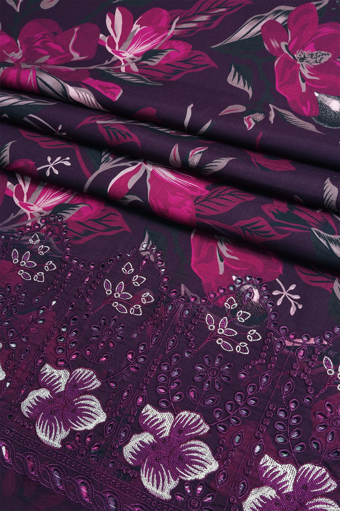 3 Piece - Embroidered Doriya Linen - WD1601