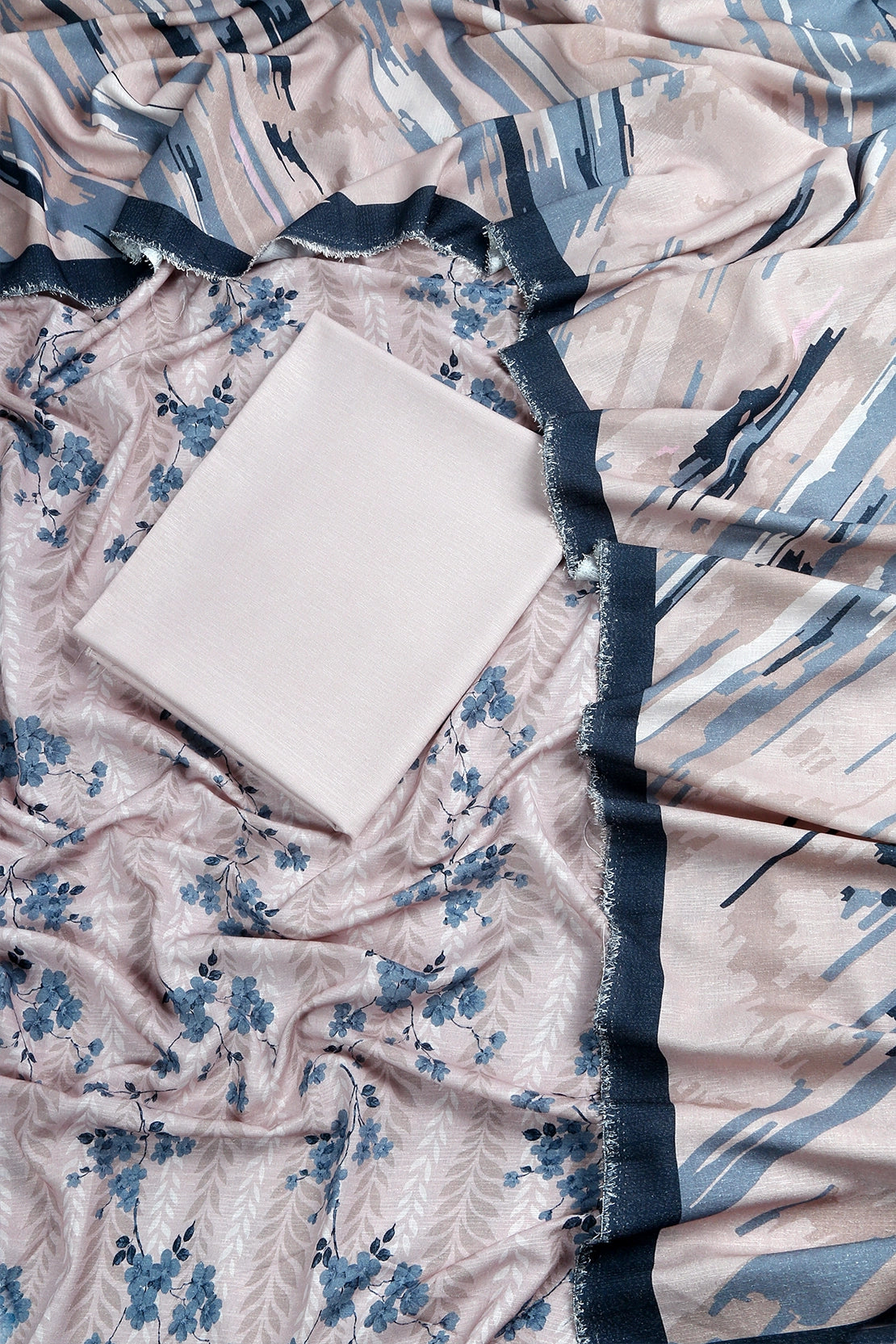 3 Piece - Digitally Printed Silk Karandi - WD1706