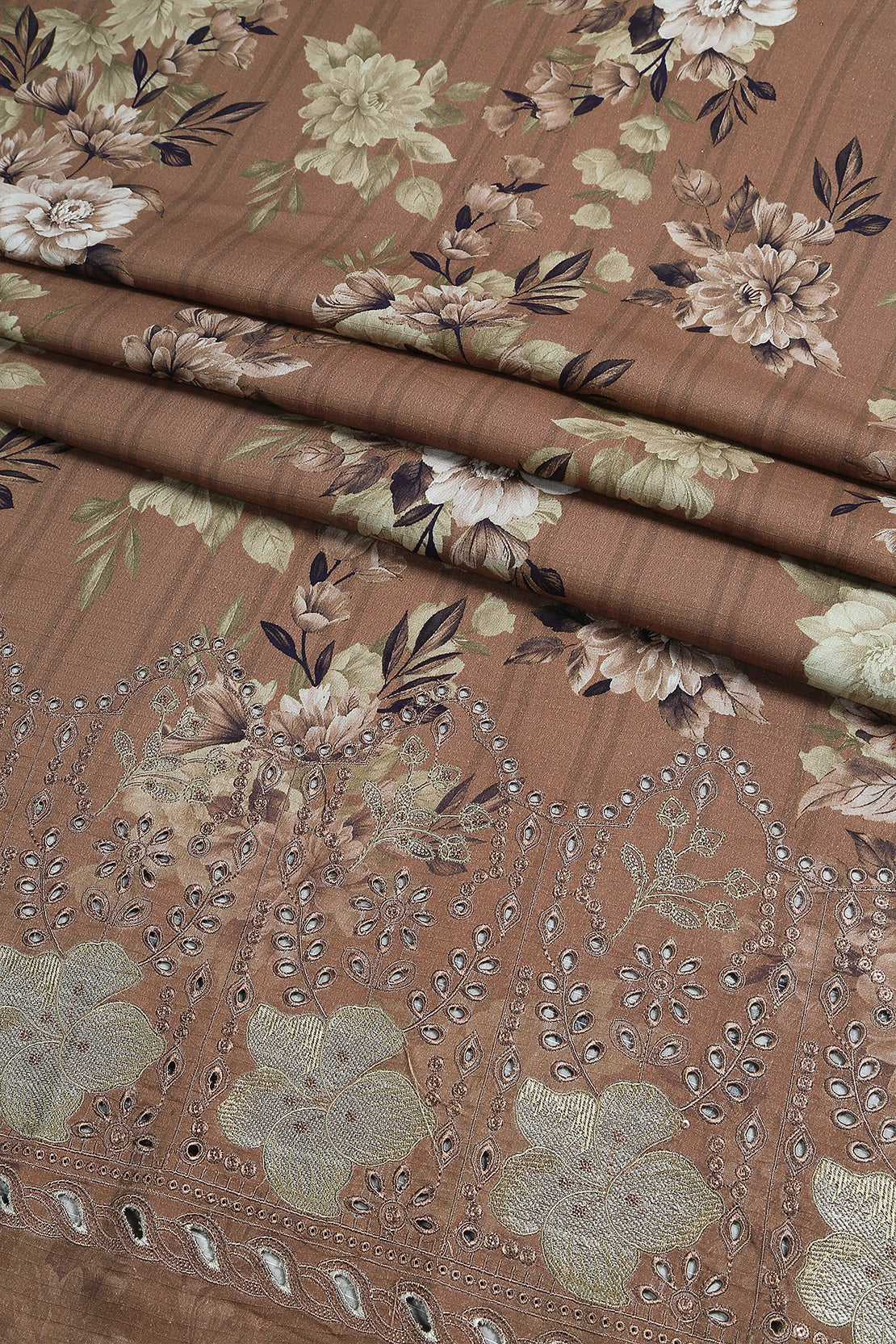 3 Piece - Embroidered Doriya Linen - WD1607