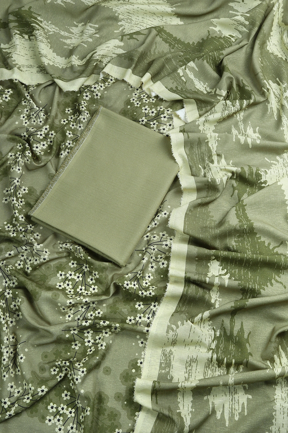 3 Piece - Digitally Printed Silk Karandi - WD1707