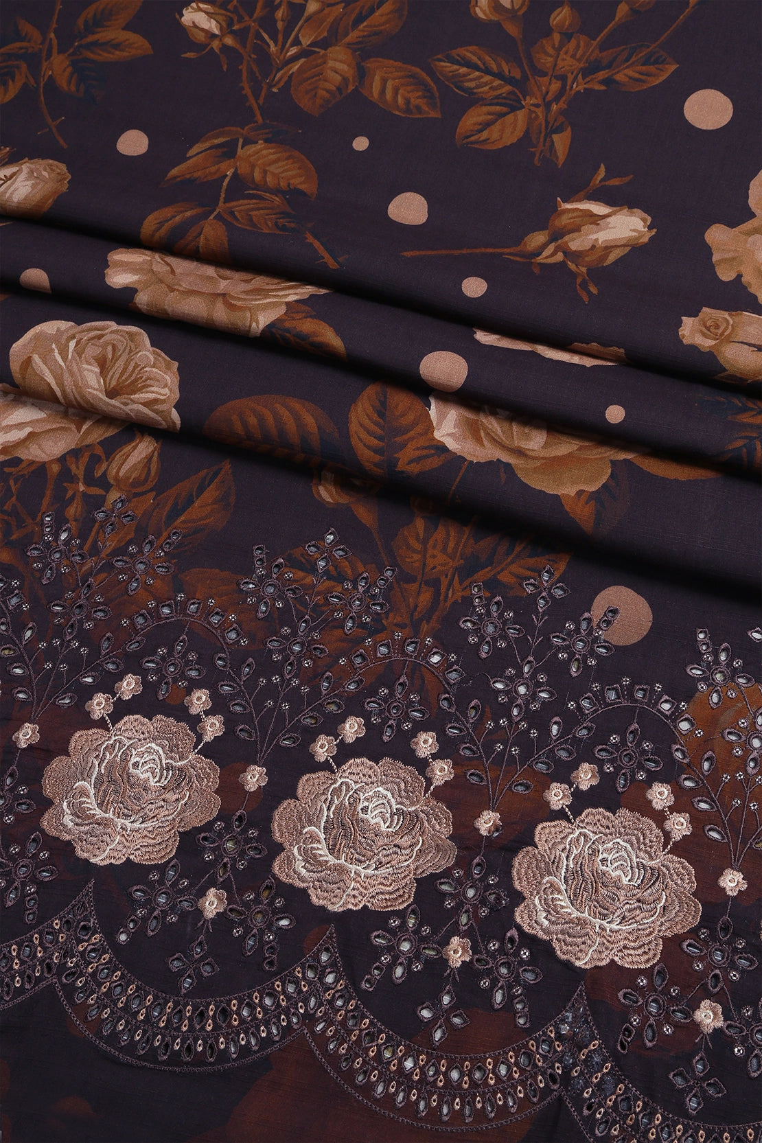 3 Piece - Embroidered Doriya Linen - WD1608