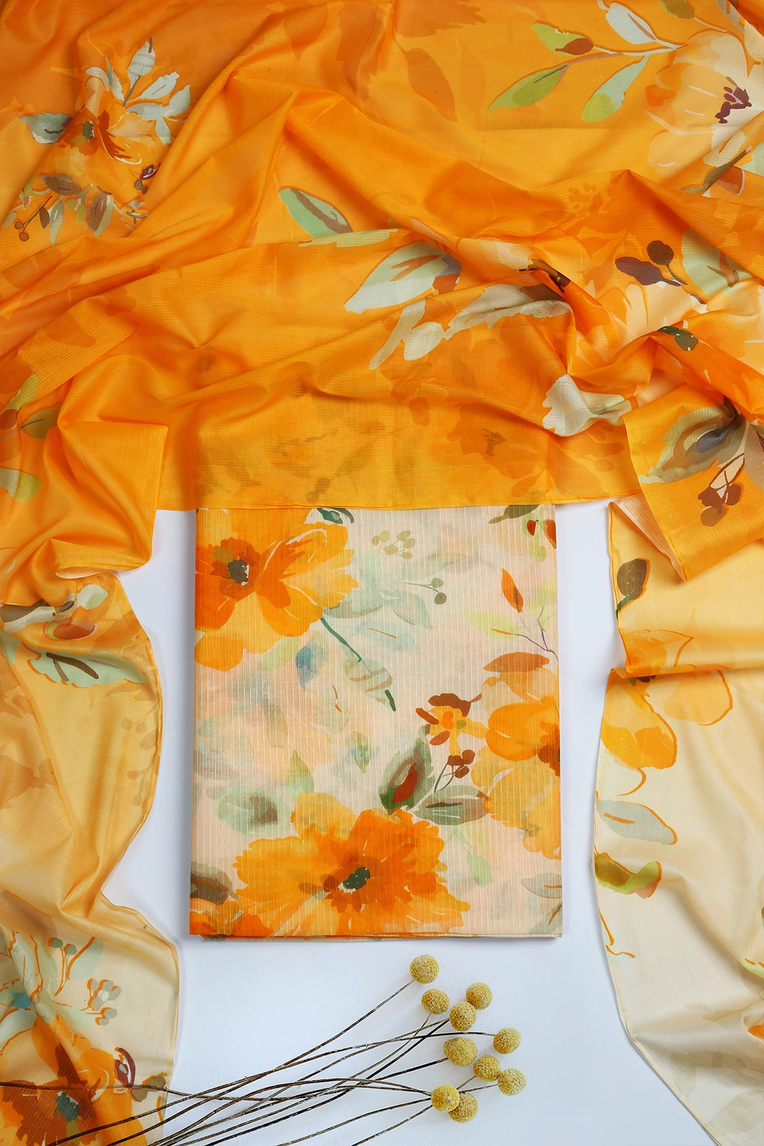 3 Piece - Digitally Printed Doriya Lawn - D1815