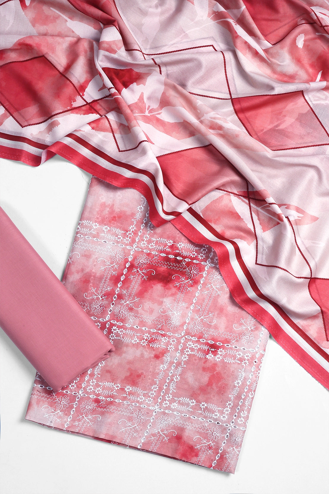 3 Piece - Embroidered Lawn - F58 - D3510