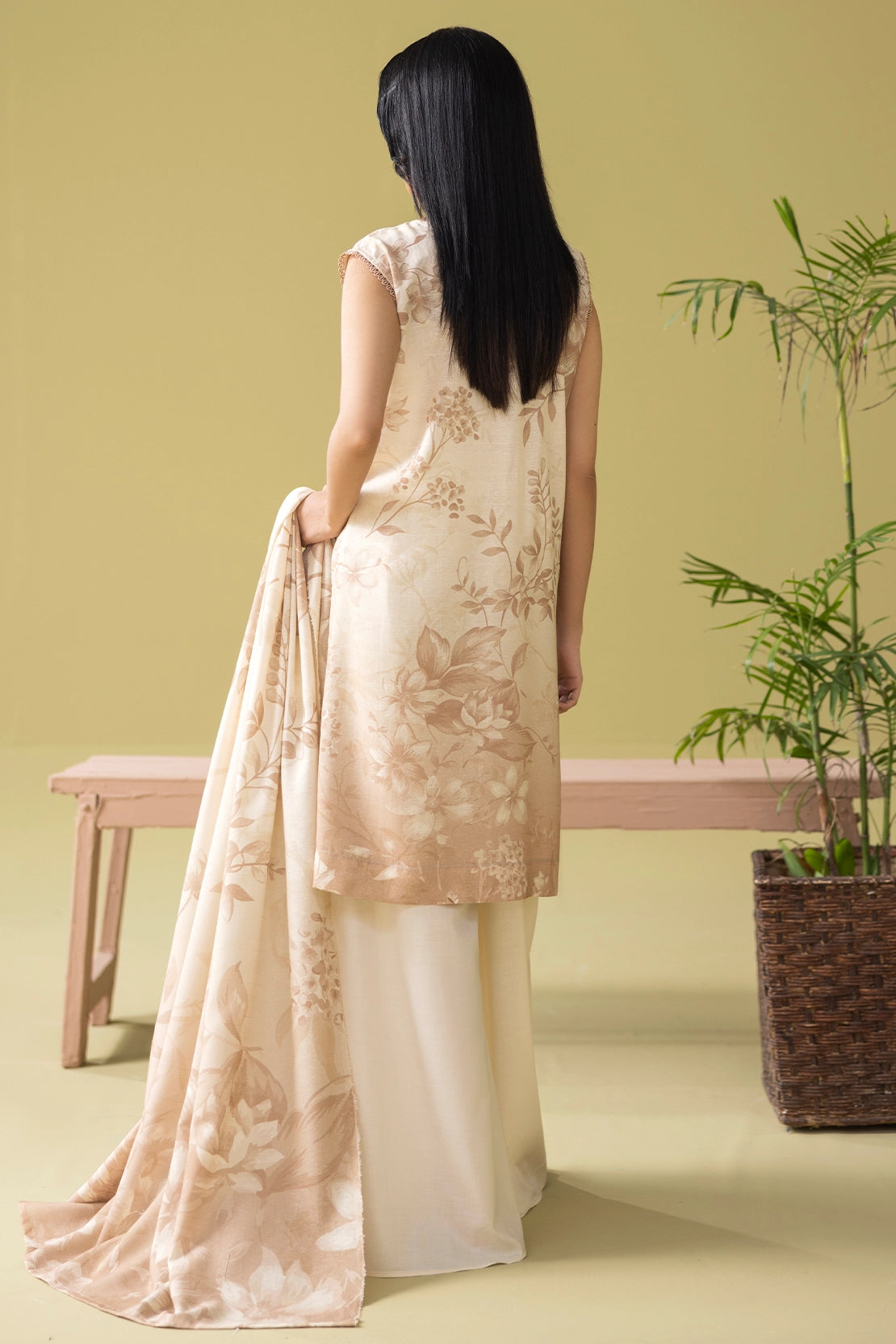3 Piece - Digitally Printed Silk Karandi - WD805