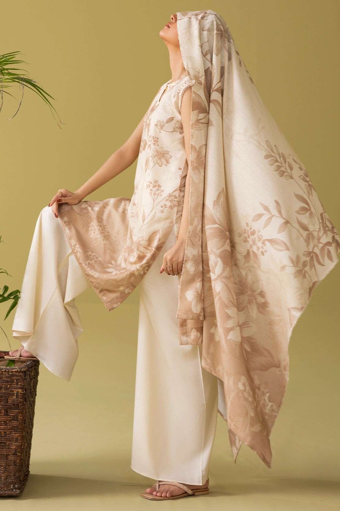 3 Piece - Digitally Printed Silk Karandi - WD805