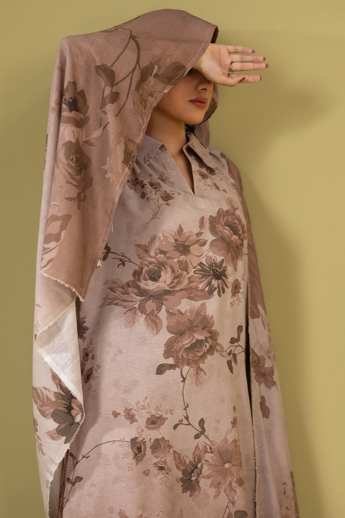 3 Piece - Digitally Printed Silk Karandi - WD806