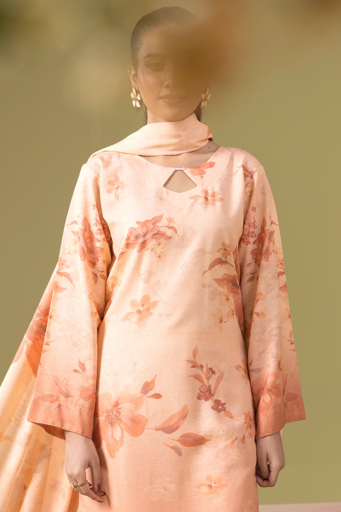 3 Piece - Digitally Printed Silk Karandi - WD807