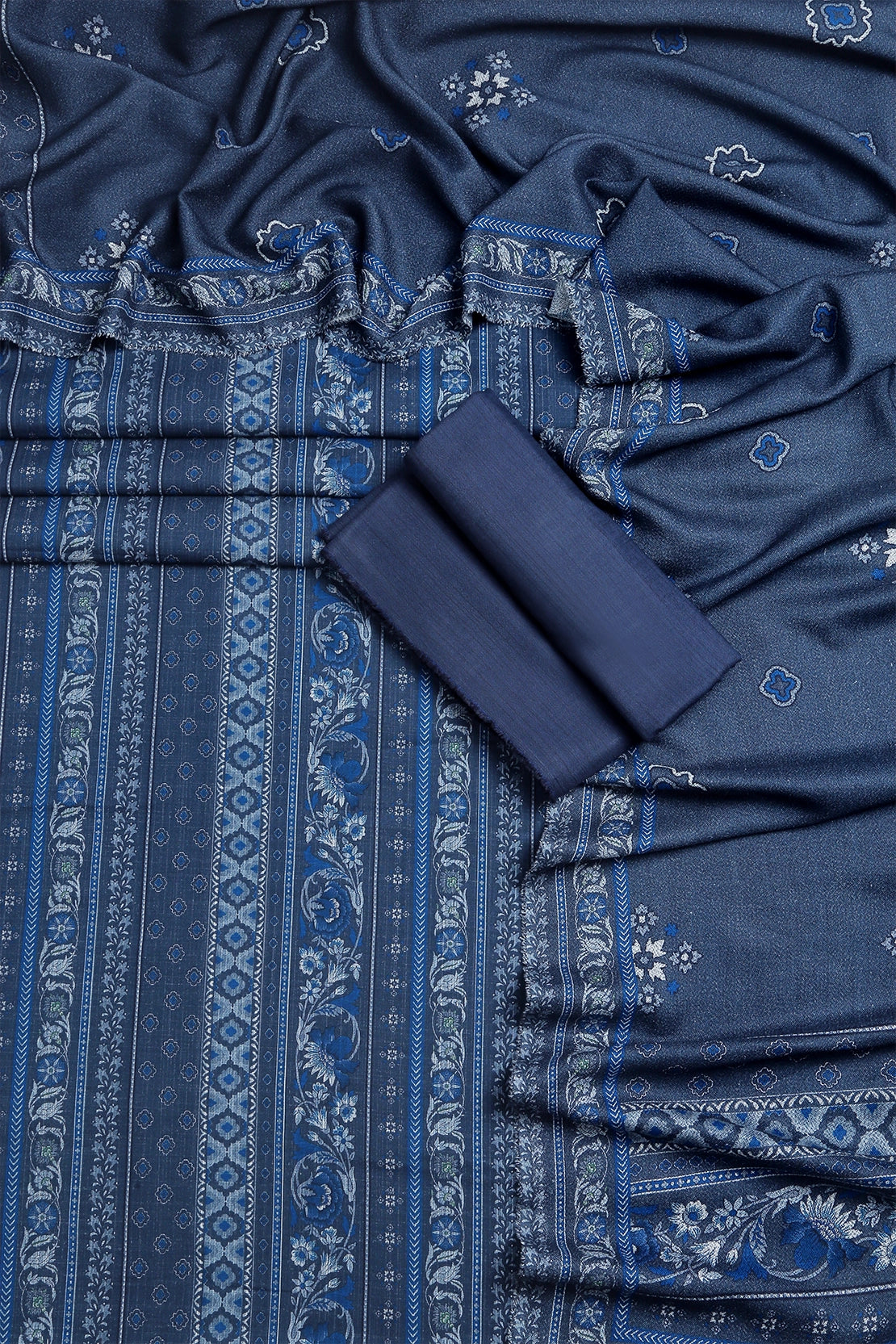 3 Piece - Digitally Printed Cherry Slub Dhanak - WD1902