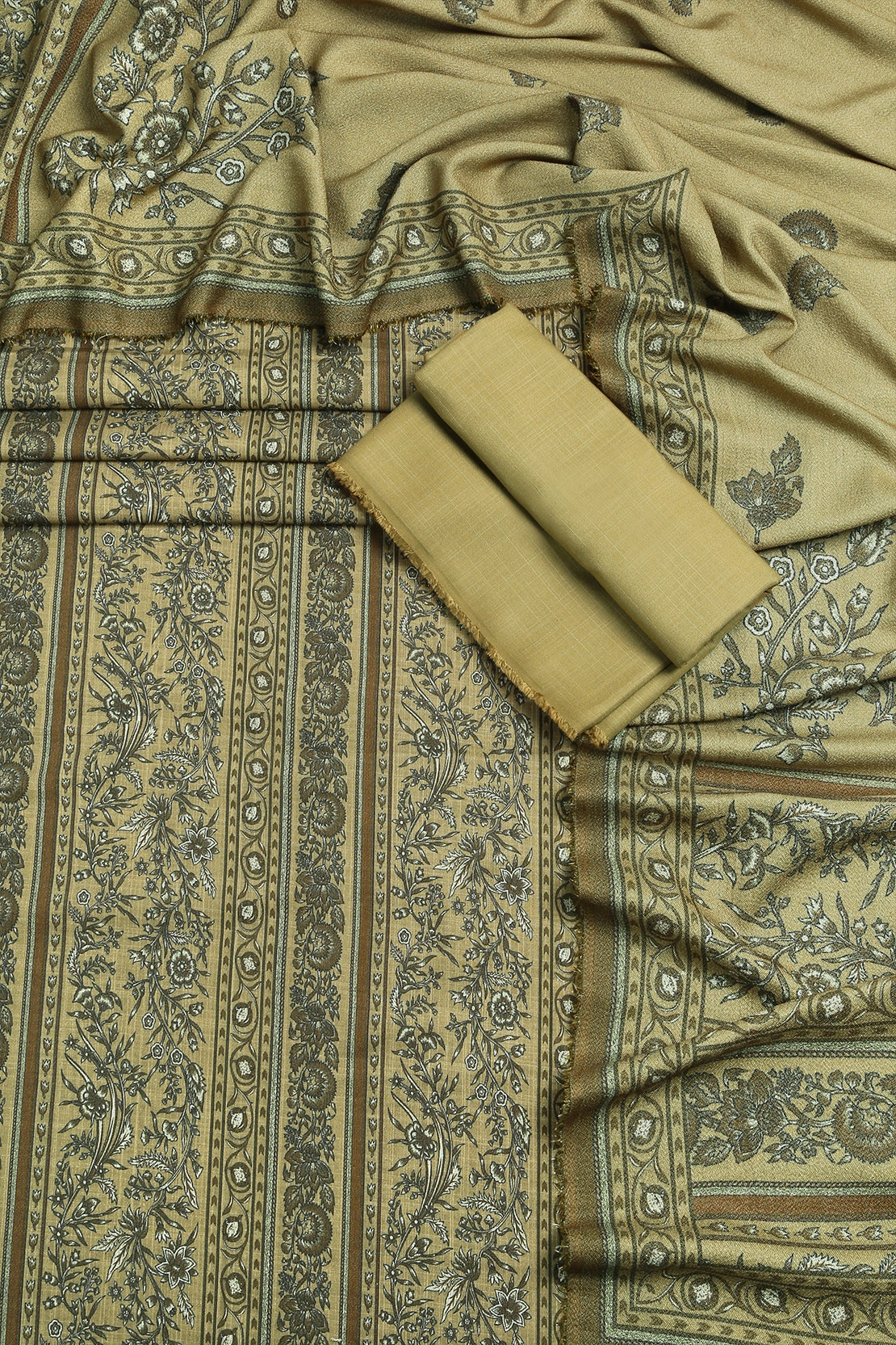 3 Piece - Digitally Printed Cherry Slub Dhanak - WD1908