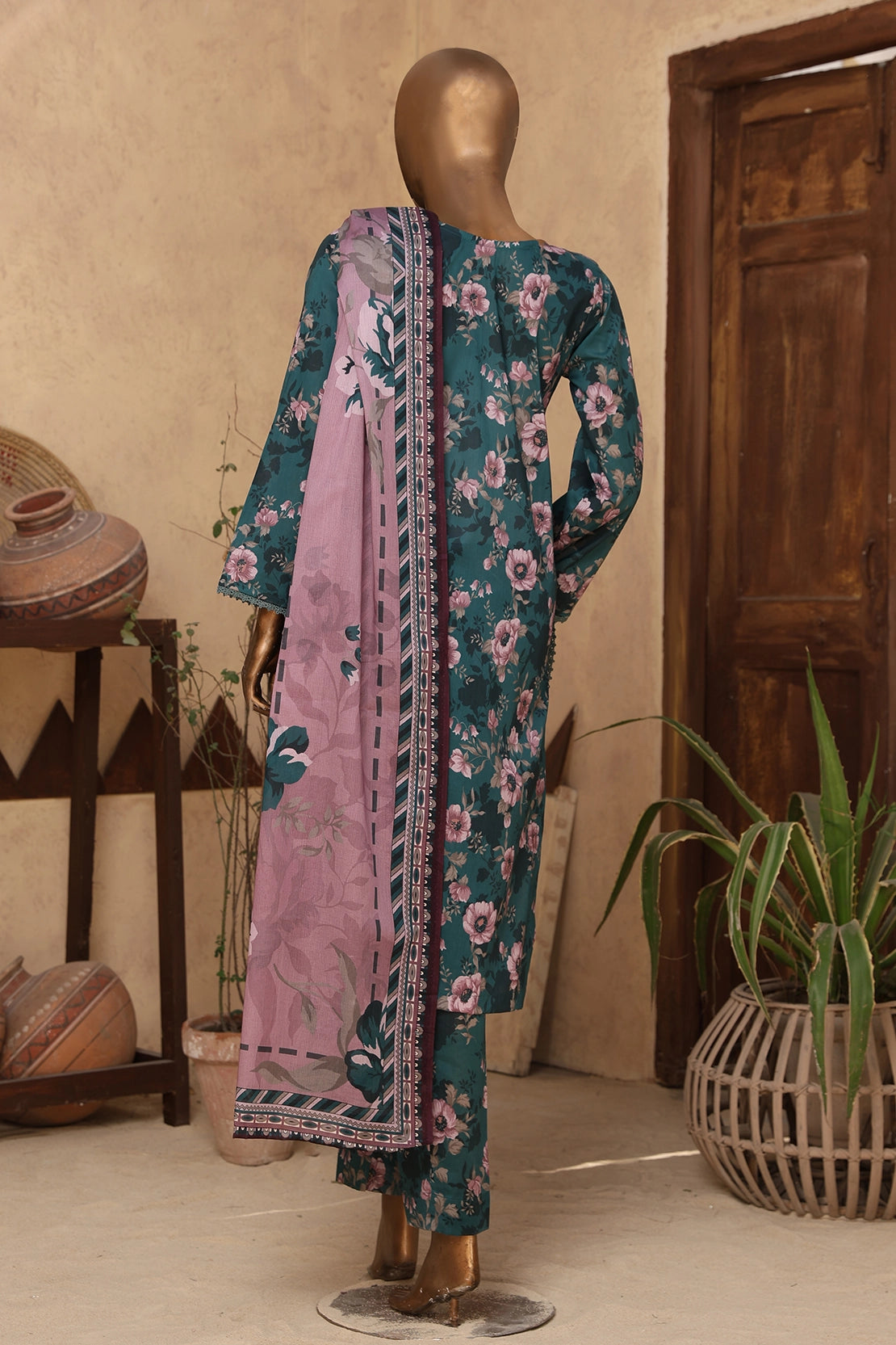 2 Piece - Digitally Printed Doriya Lawn - D304