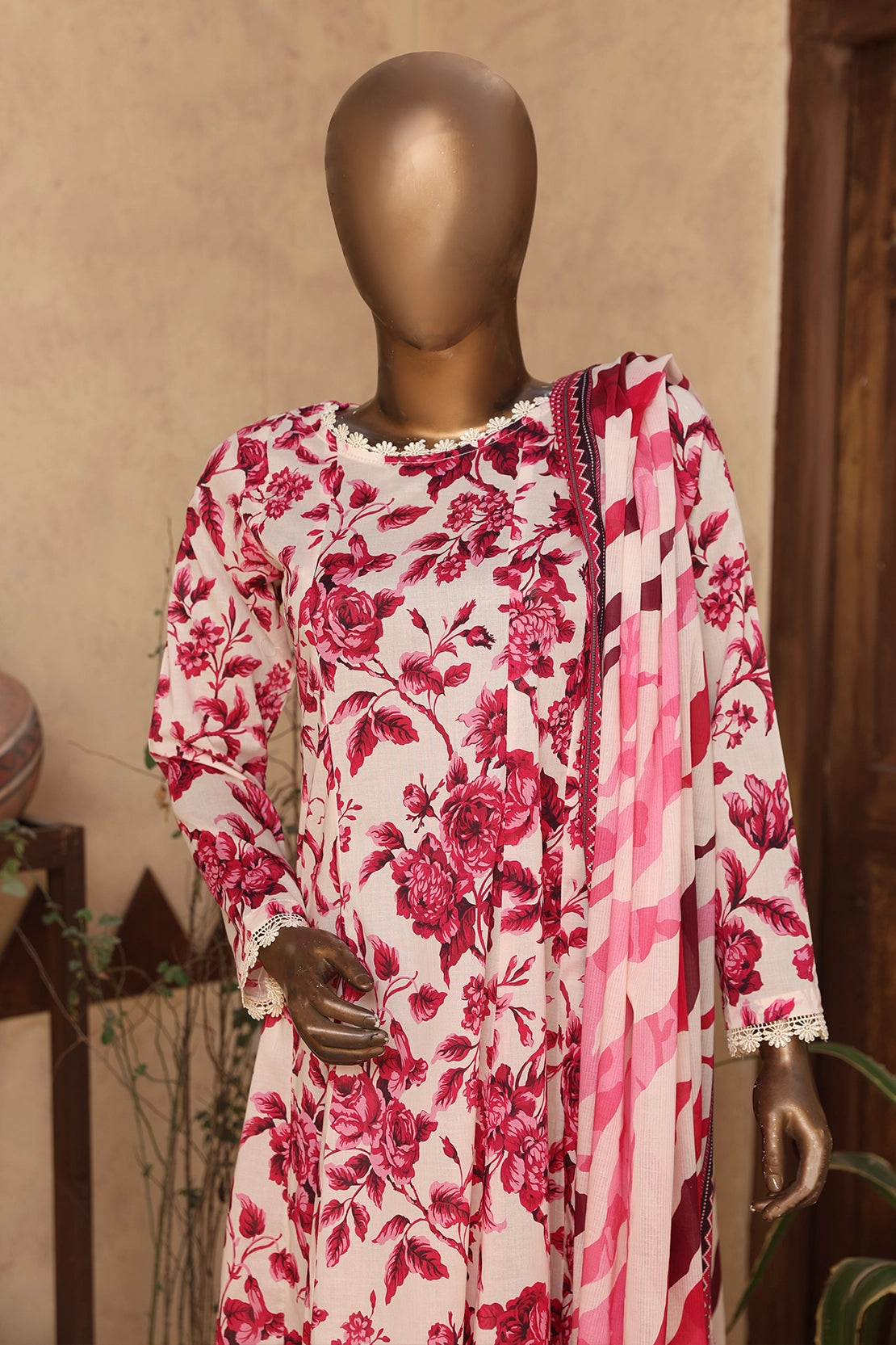 2 Piece - Digitally Printed Doriya Lawn - D301