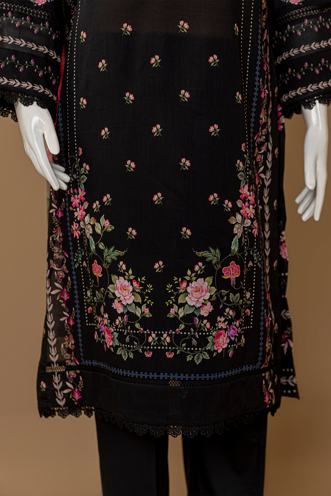 3 Piece - Digitally Printed Lawn - D903