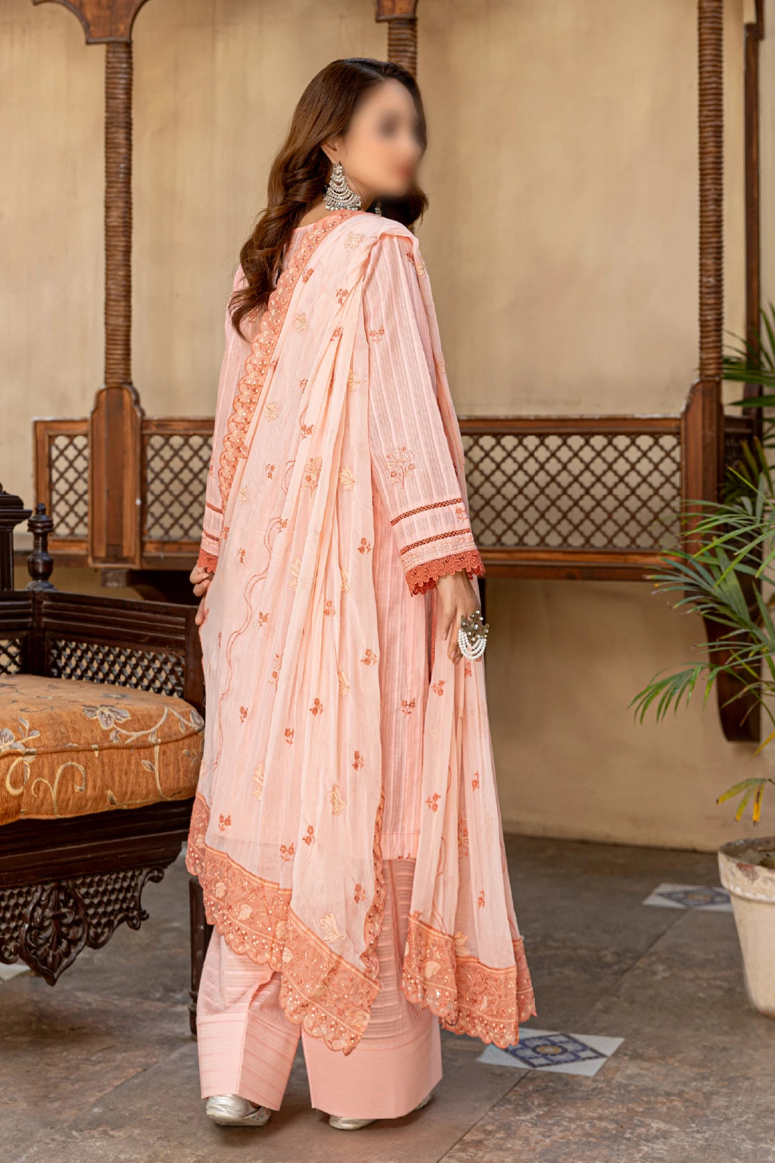3 Piece - Embroidered Lawn - Farasha 101