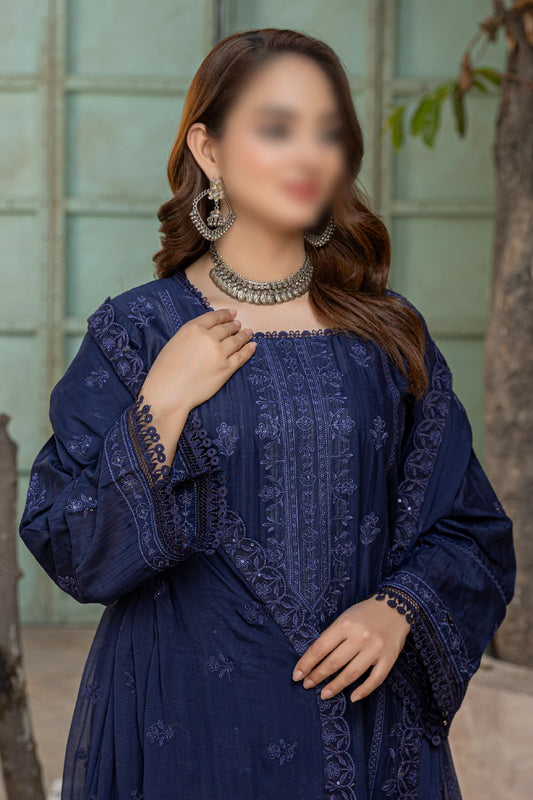3 Piece - Embroidered Lawn - Farasha 108