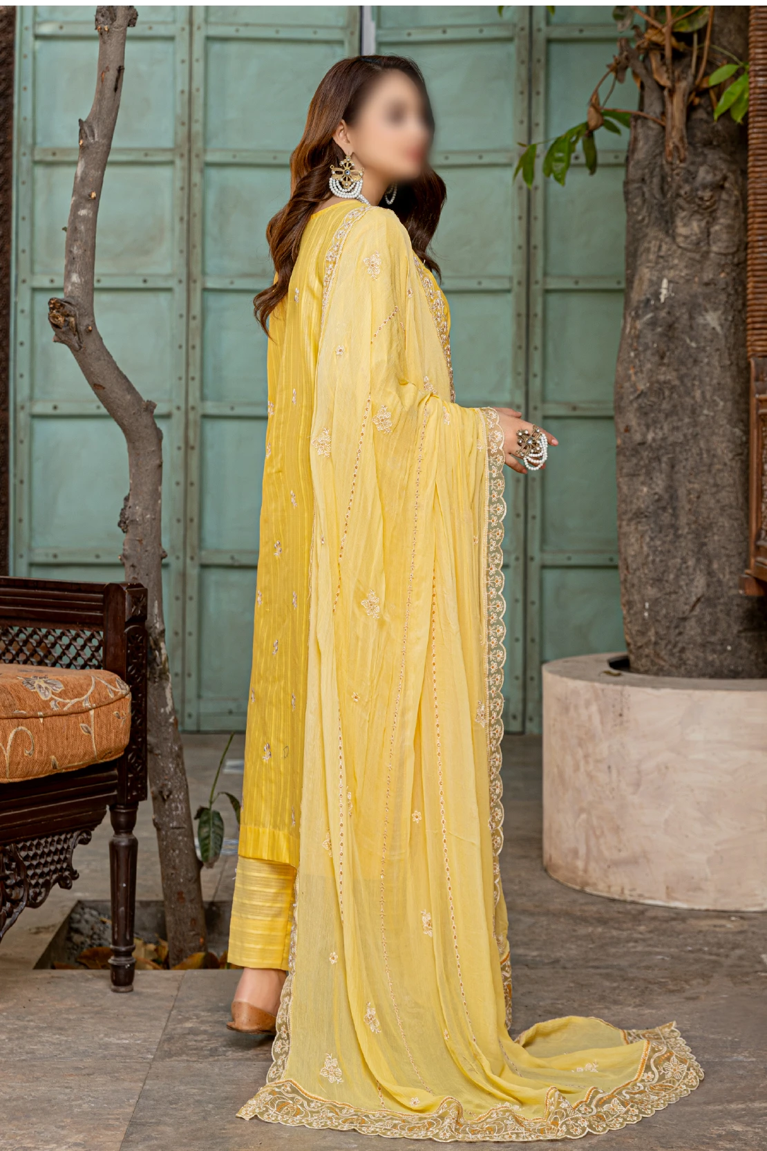 3 Piece - Embroidered Lawn - Farasha 106