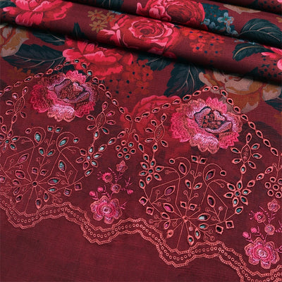 3 piece Embroidered