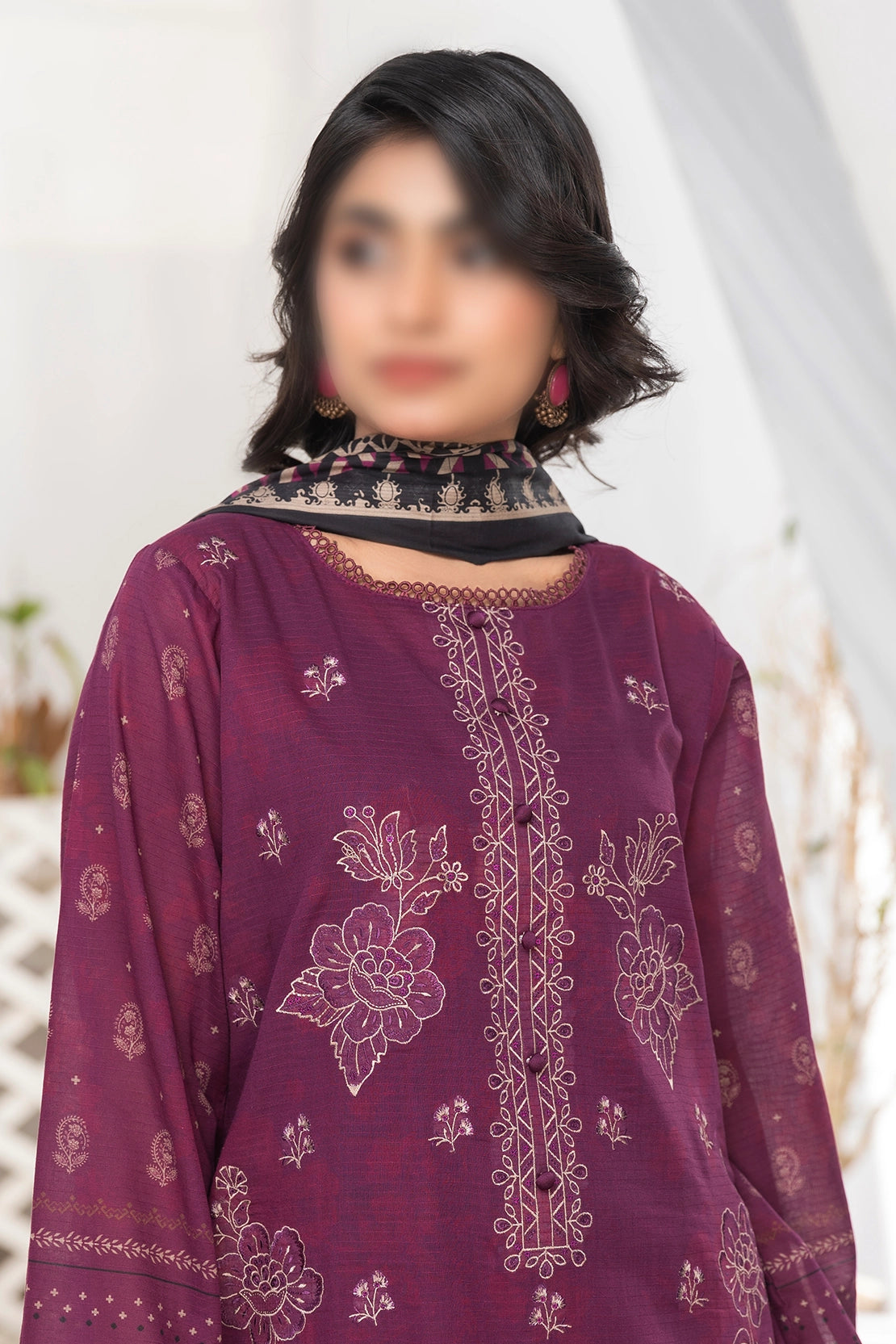 3 Piece - Embroidered Lawn - Jasmine 801