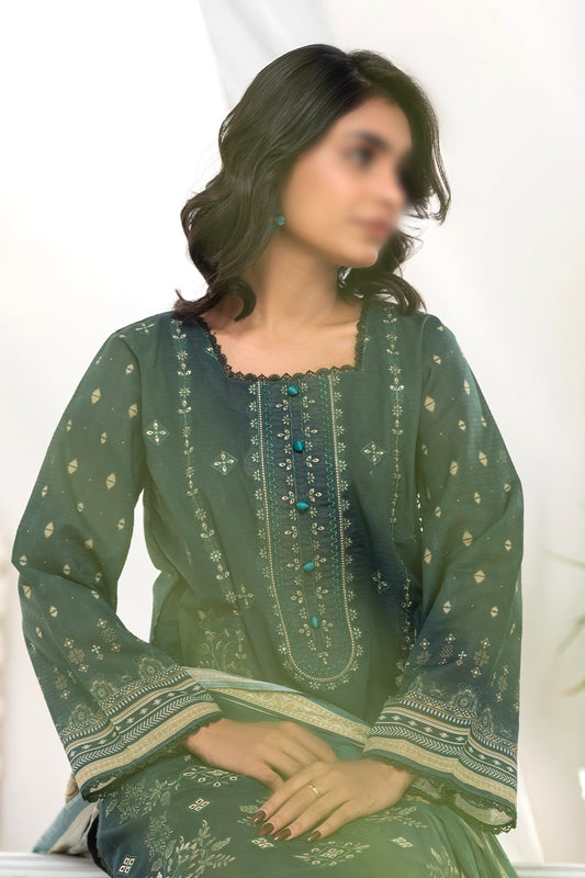3 Piece - Embroidered Lawn - Jasmine 804