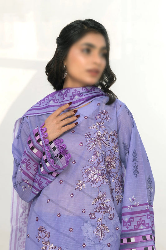 3 Piece - Embroidered Lawn - Jasmine 809