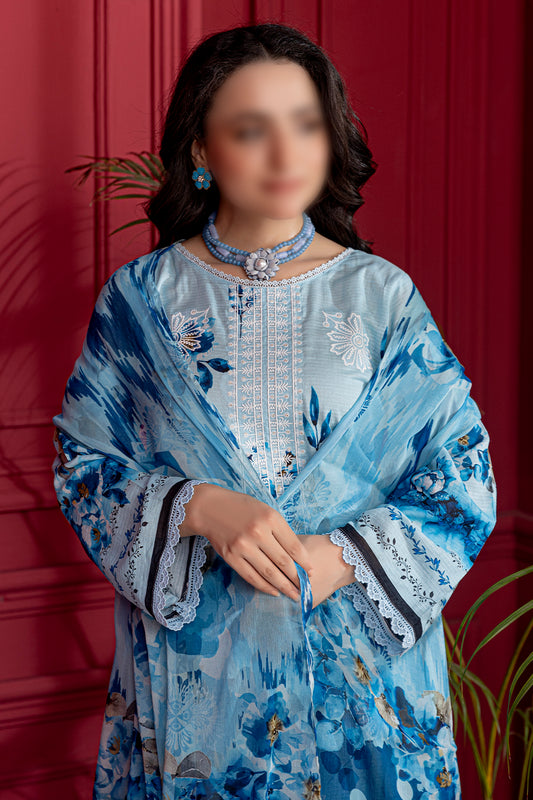 3 Piece - Embroidered Lawn  - Luna 103