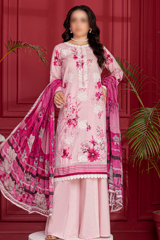 3 Piece - Embroidered Lawn  - Luna 104