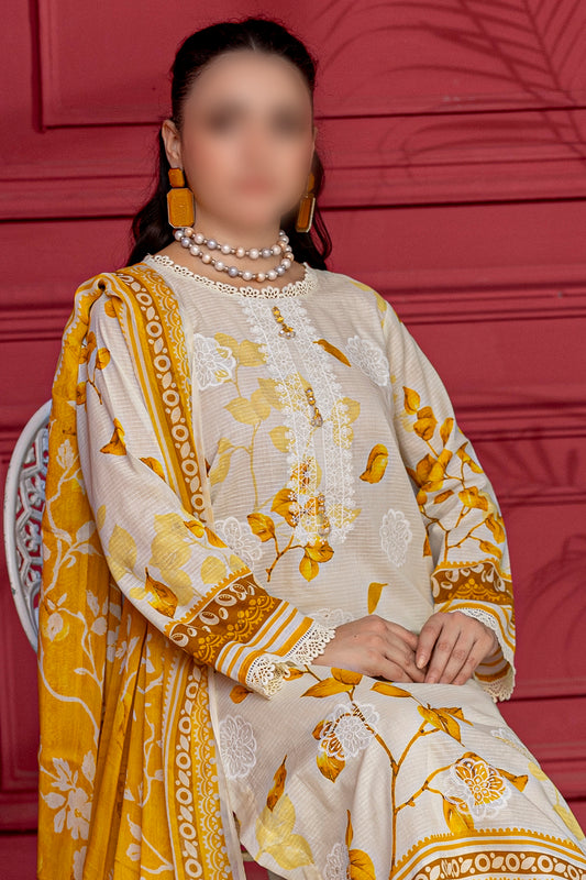 3 Piece - Embroidered Lawn  - Luna 109