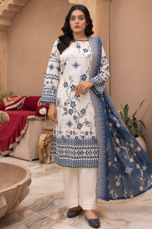 3 Piece - Digitally Printed Lawn - Mahnoosh 101