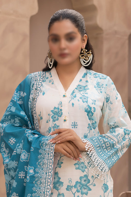 3 Piece - Digitally Printed Lawn - Mahnoosh 110