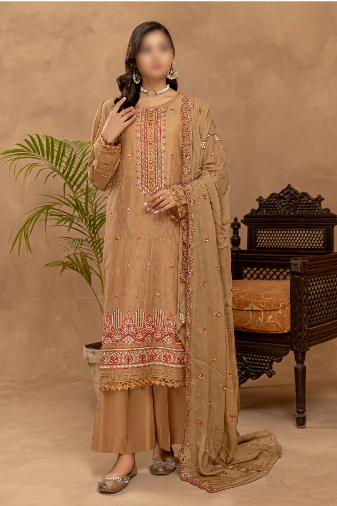 3 Piece - Embroidered Lawn - Nikhar 103