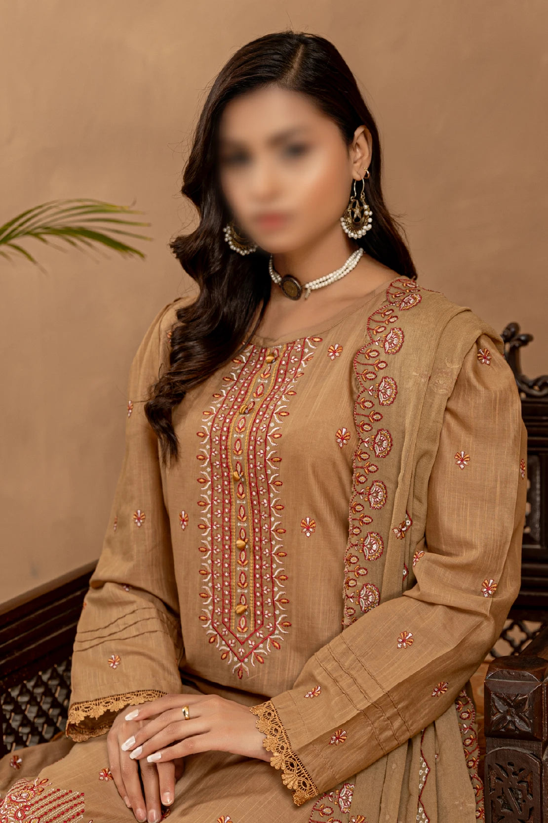 3 Piece - Embroidered Lawn - Nikhar 103