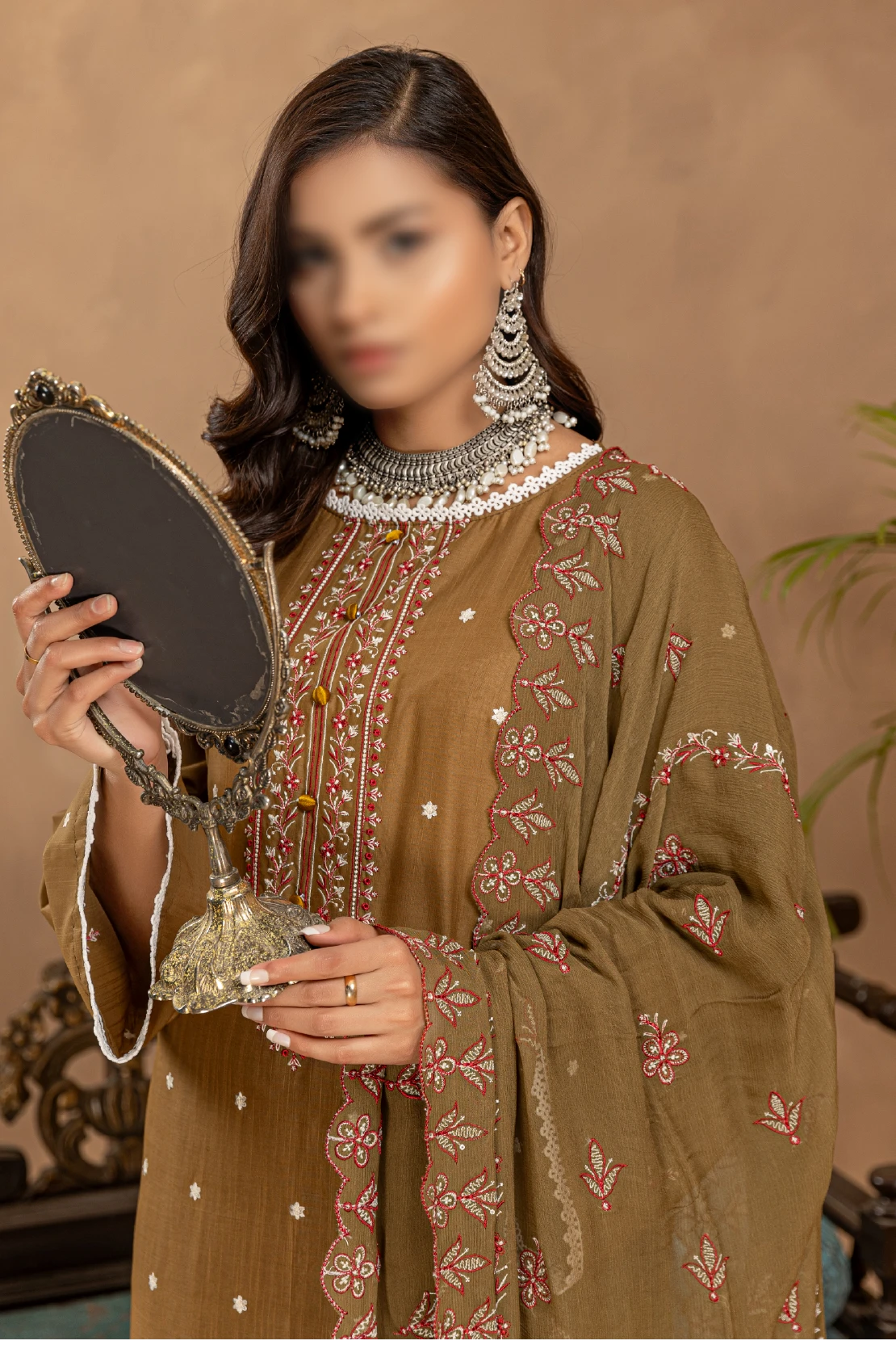 3 Piece - Embroidered Lawn - Nikhar 104
