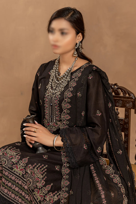 3 Piece - Embroidered Lawn - Nikhar 106