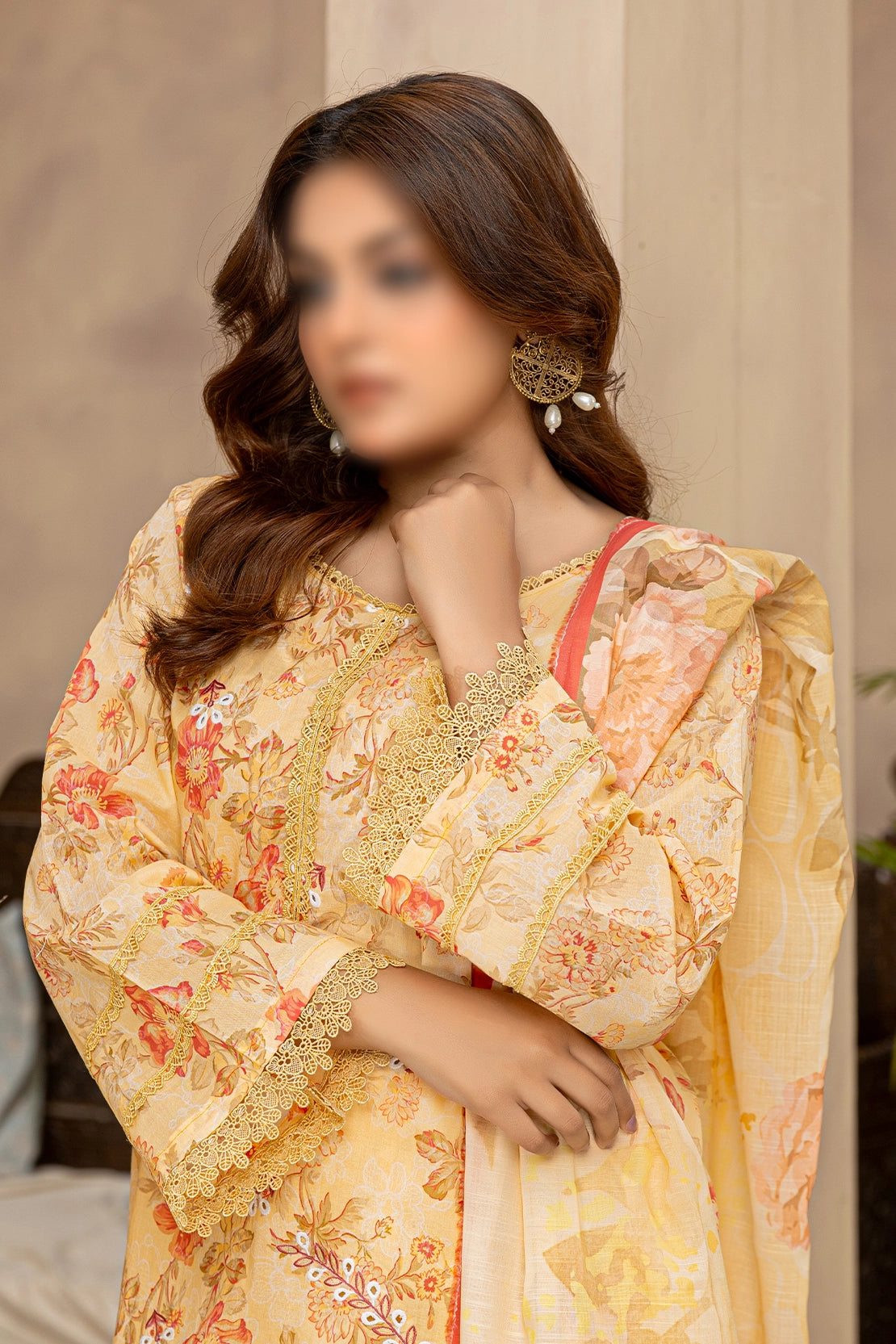3 Piece - Embroidered Lawn - Parisa 101