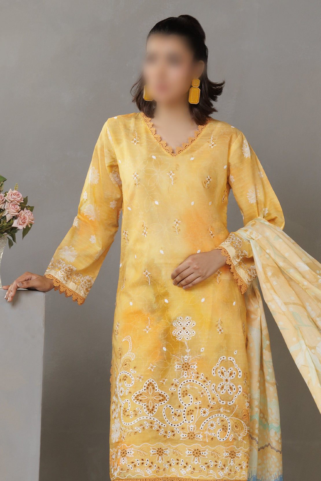 3 Piece - Embroidered Lawn - Parisa 305