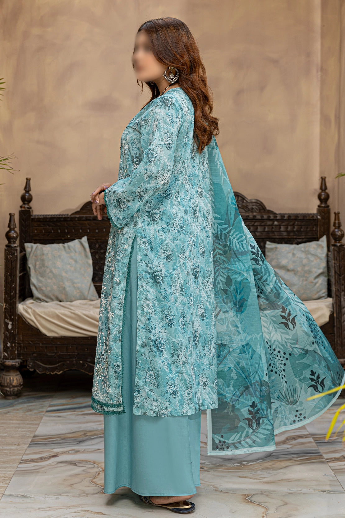 3 Piece - Embroidered Lawn - Parisa 106