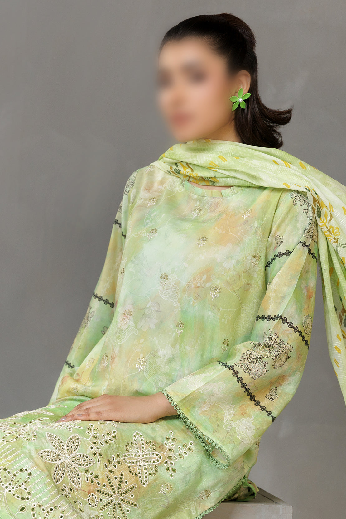 3 Piece - Embroidered Lawn - Parisa 306