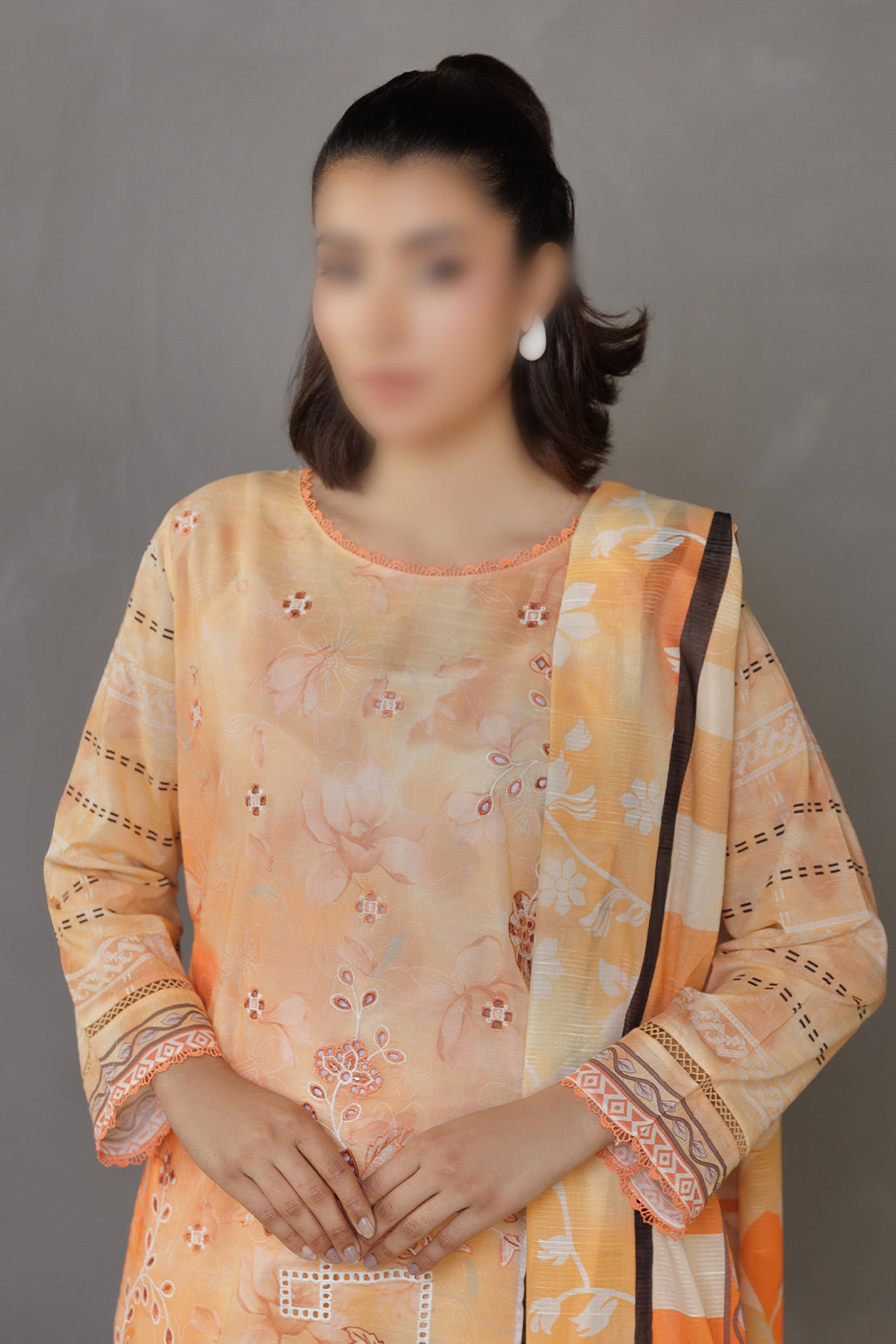 3 Piece - Embroidered Lawn - Parisa 307