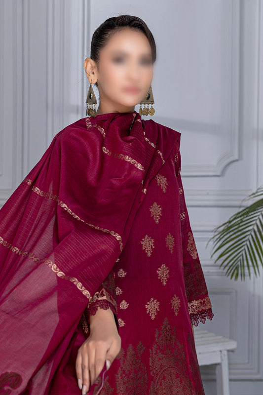 3 Piece - Jacquard Brosha Lawn - RimJim 301