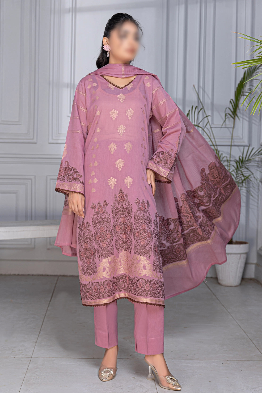 3 Piece - Jacquard Brosha Lawn - RimJim 302