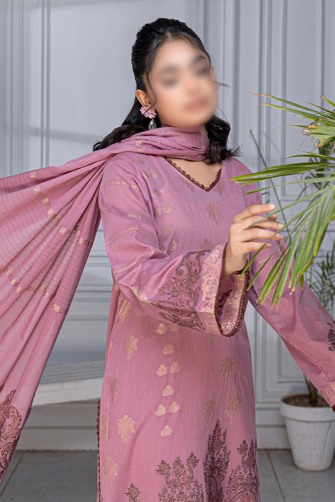 3 Piece - Jacquard Brosha Lawn - RimJim 302